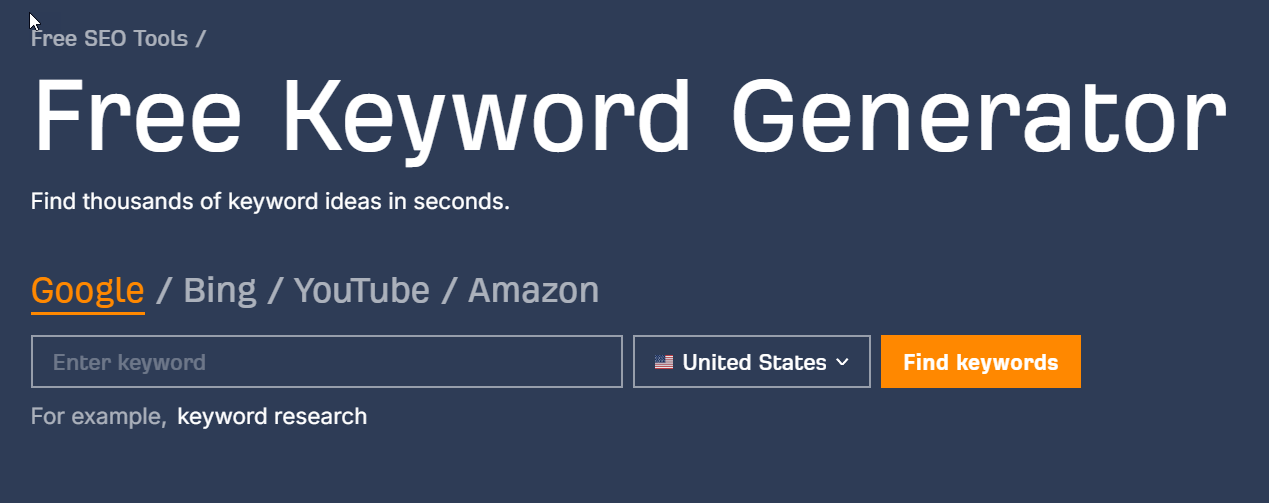 Free Keyword Generator